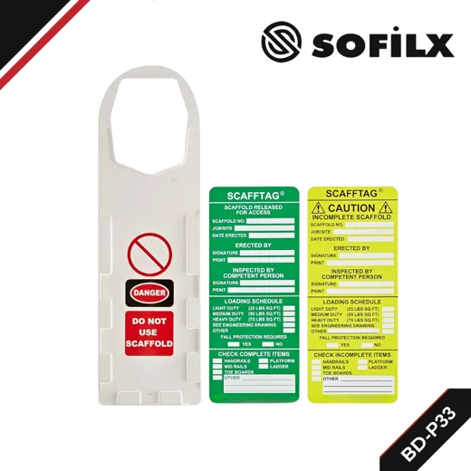 BD-P33 ScaffTag® İskele Etiketleri + Tutucular