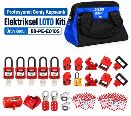 BD-PE-E010S Profesyonel Geniş Kapsamlı Elektriksel LOTO Kiti