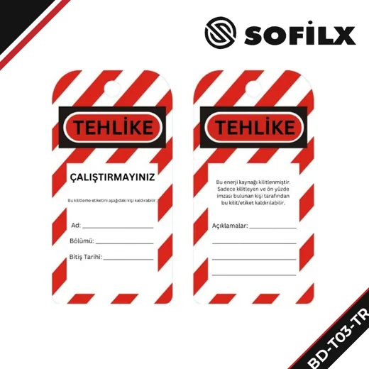 BD-T03-TR Kilitleme Uyarı Etiketi