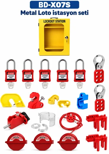 BD-X07S Metal LOTO İstasyon Seti
